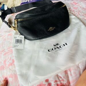 Coach Black Leather Crossbody Bag